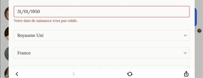 Bug liste de mariage - 1