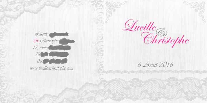 Faire part recto