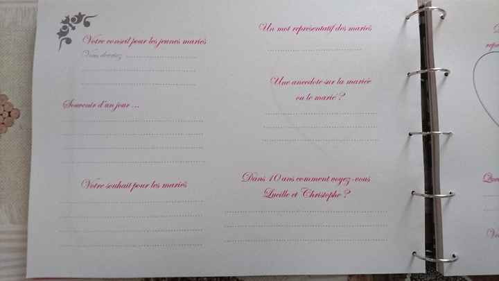 La page 1 de notre livre d'or