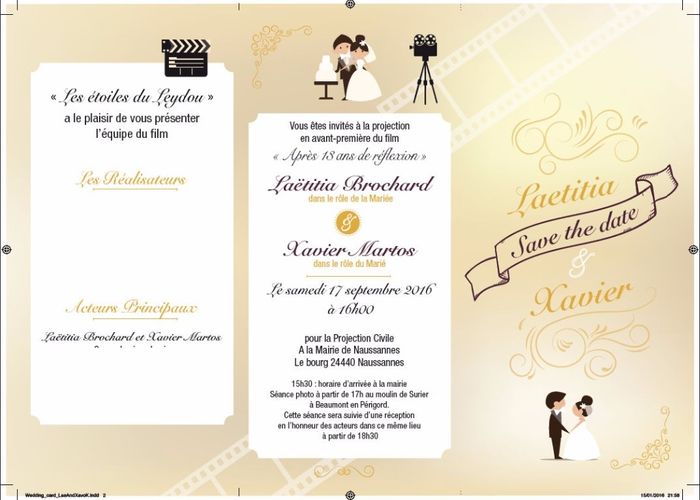 Faire part cinema 4