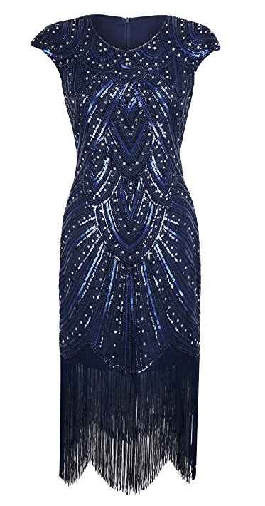 Robe charleston 2 bleu