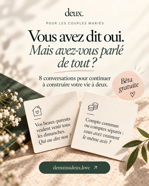 Et après le mariage, on continue à parler de quoi ? 1