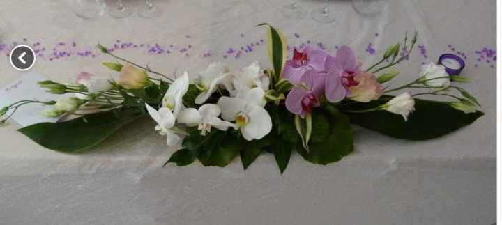 Centre de table des mariés