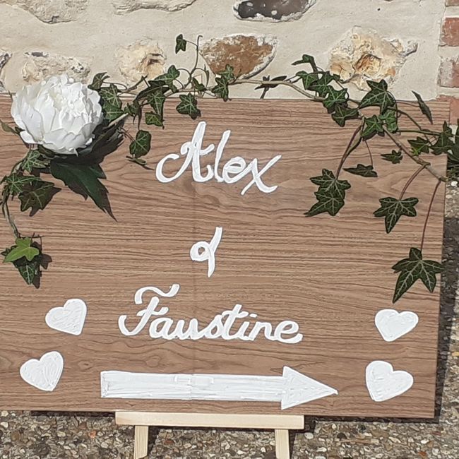 Panneau indication lieu mariage - 2