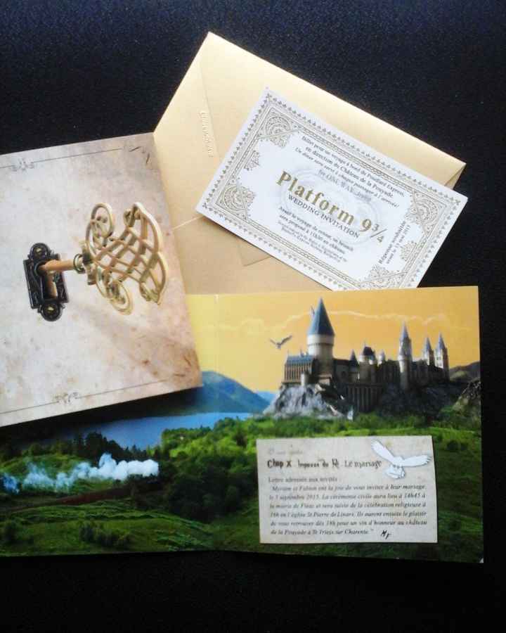 Mon faire-part (thÃƒÂ¨me harry potter)