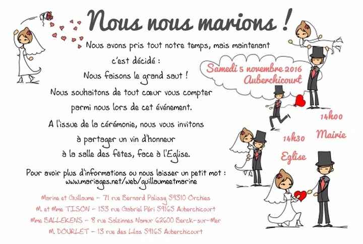 Faire-part verso