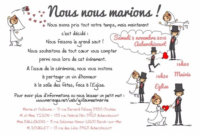 Faire-part verso