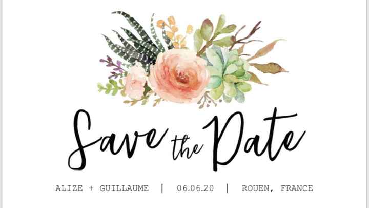 Save the date envoyés, c’est officiel ! - 1