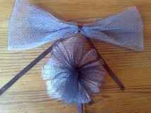 Noeud et pompon tulle pour voiture