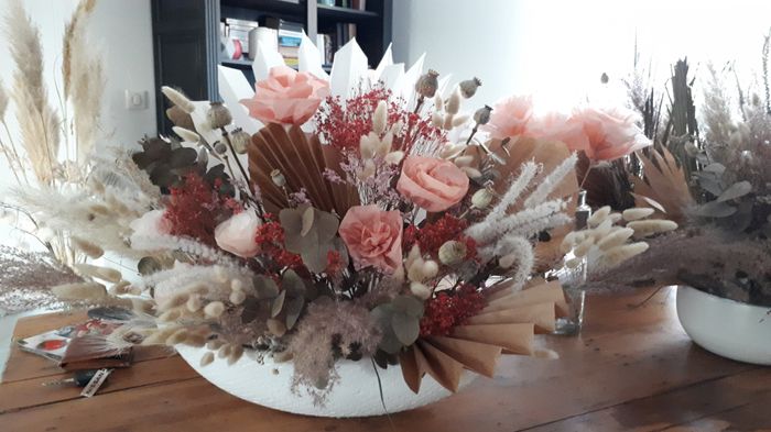Composition florale 100% handmade - 2