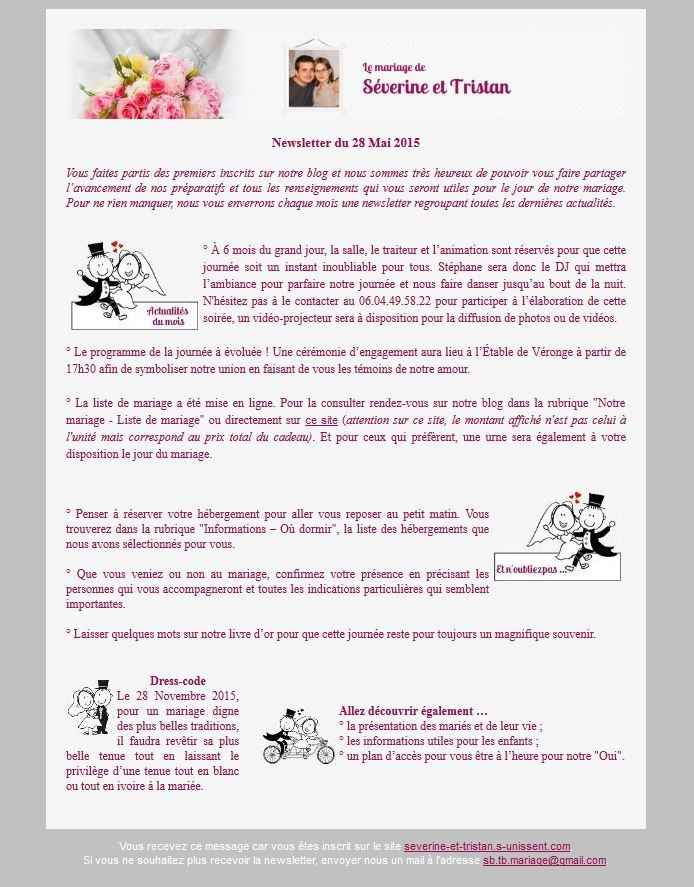 Newsletter - Mai 2015