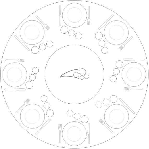 Décoration de table - dessin table