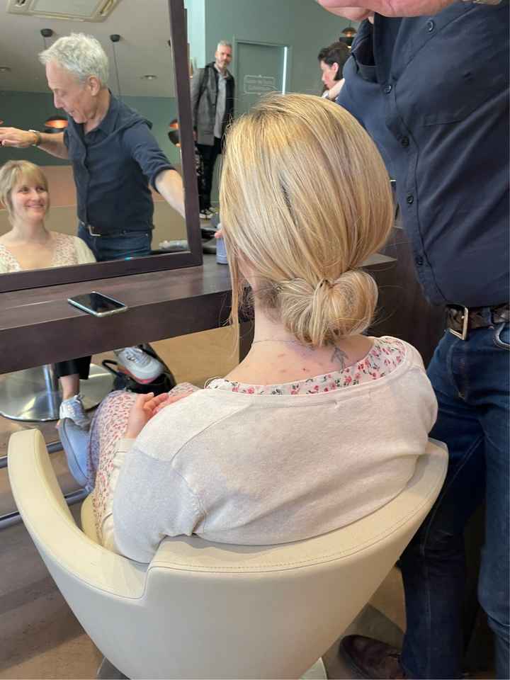 Coiffure mariée cheveux mi-longs - 1