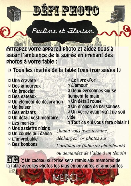 Défi Photo pendant le repas