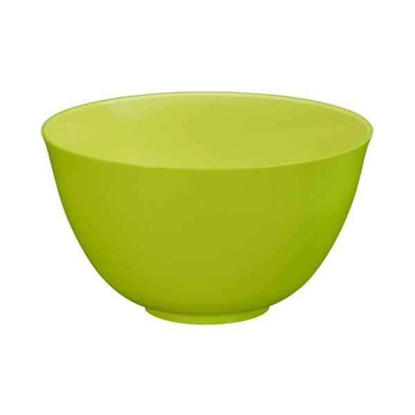 un grand saladier vert anis