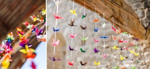 des grues en papier de toute les couleurs un grand symbole pour moi