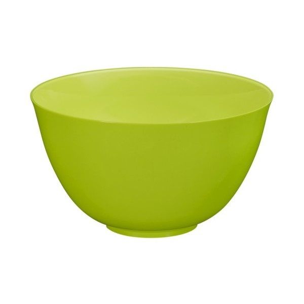 un grand saladier vert anis