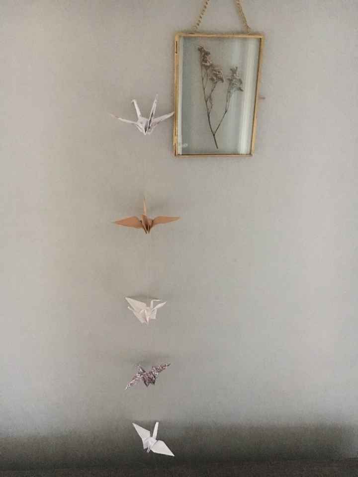 DIY 1er test de guirlande de grues en origami