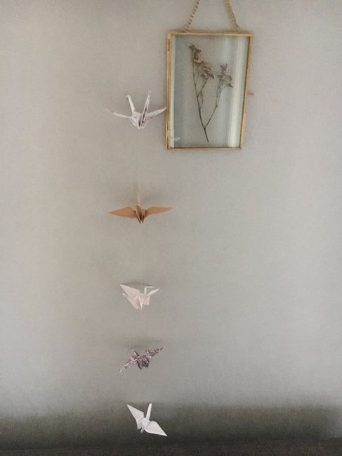DIY 1er test de guirlande de grues en origami
