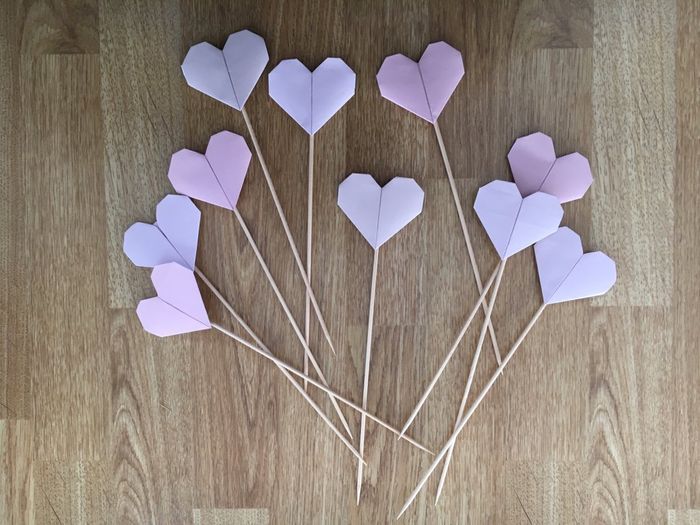Diy Pics coeurs en origami 2