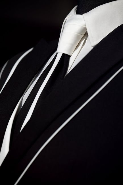 Costume marié noir et blanc - 1