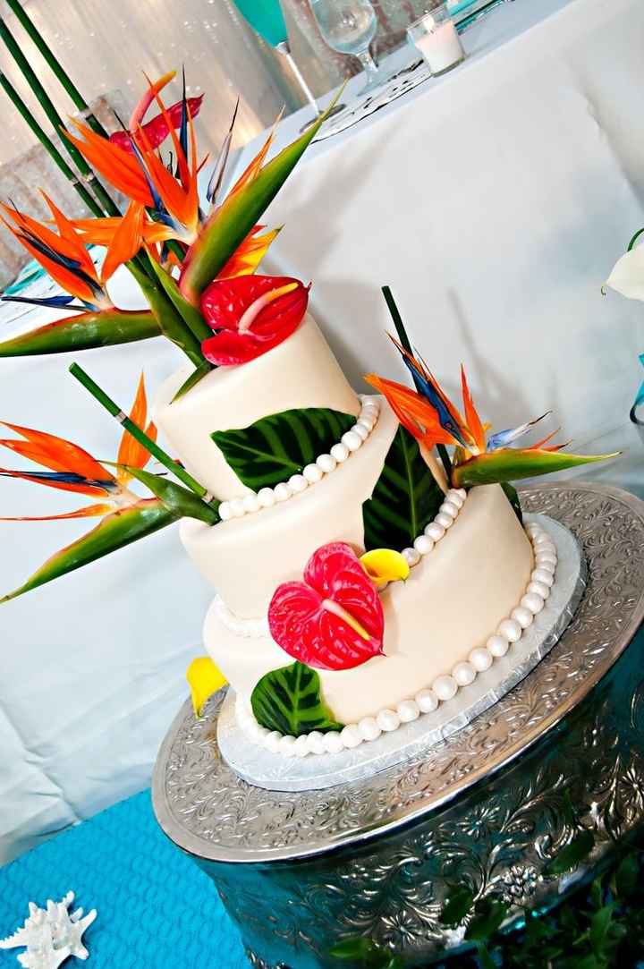 Mon mariage tropical, le wedding cake