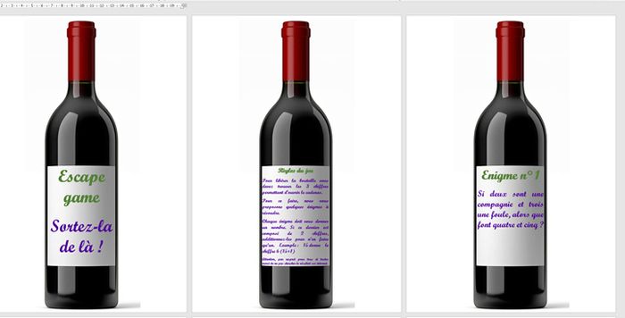 Escape bouteille 1