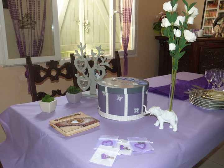 j'arrive avec la fin de la décoration de notre table URNE ...