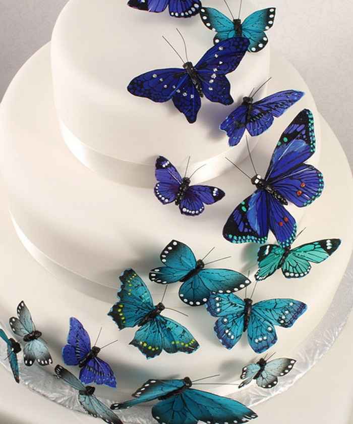 Wedding cake papillons