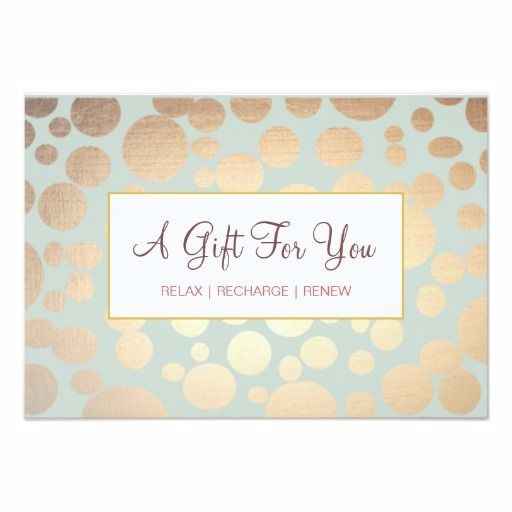A : une carte cadeau d'un spa