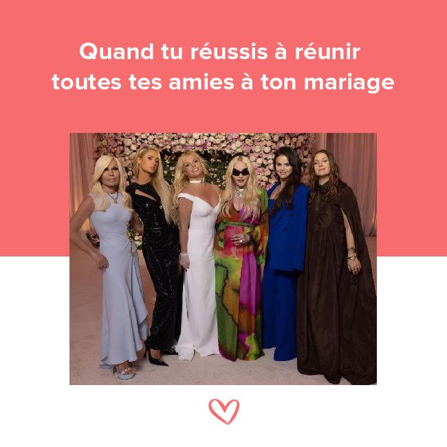 Combien d'amies seront présentes à ton mariage ? 🙌 1