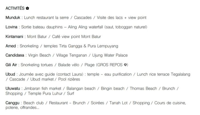 Info sur Bali, activités, hôtels 1