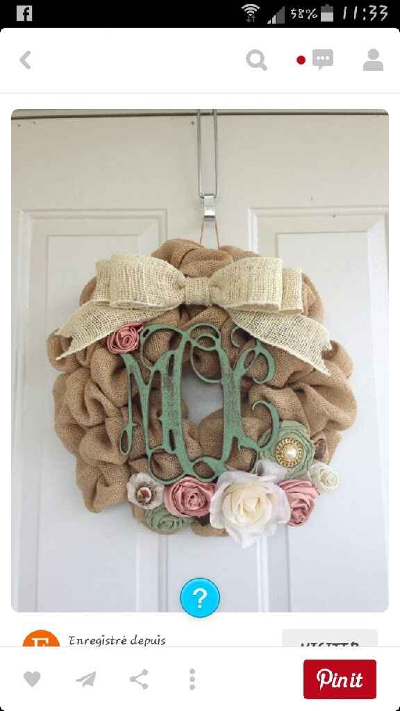 Mon wreath burlap !!! - 4