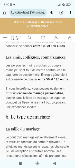 Cadeau pour un mariage 1