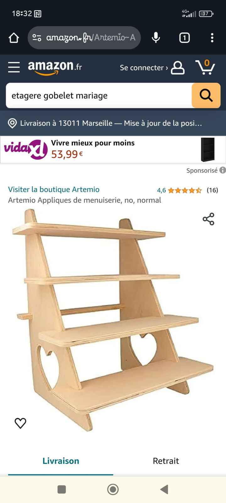 Création étagère pour gobelets personnalisée - 1
