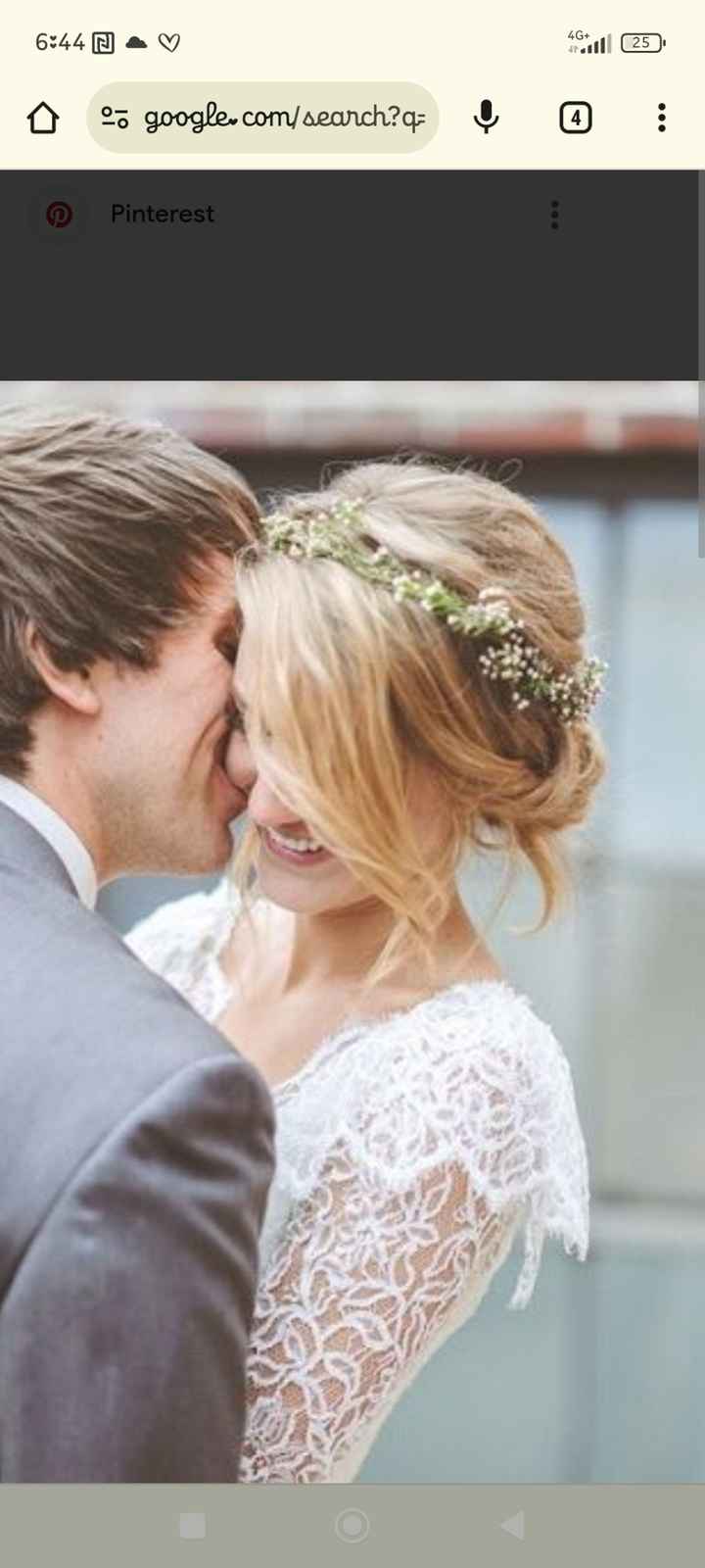 Des exemples de coiffures avec couronne de fleurs? - 1