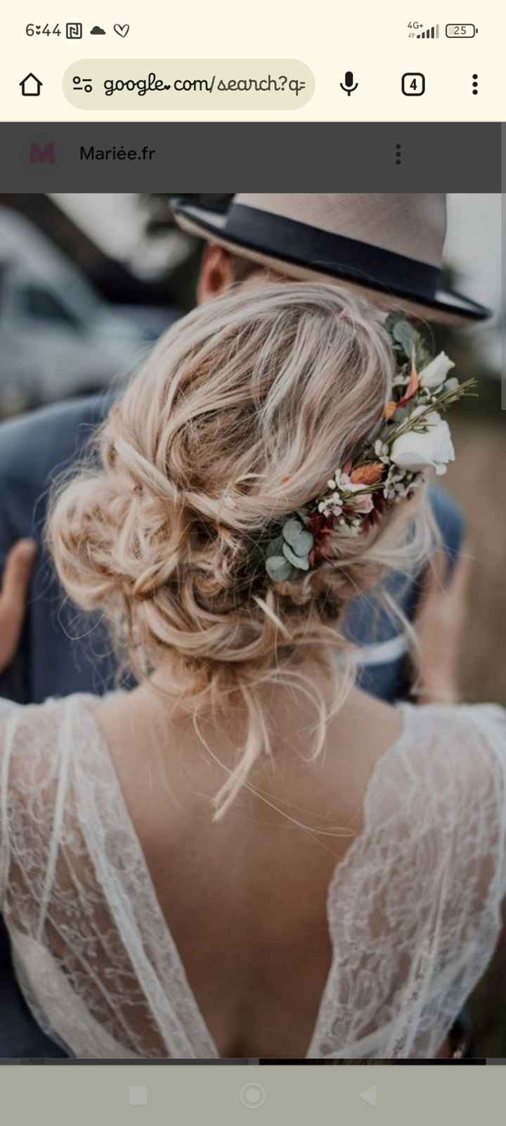 Des exemples de coiffures avec couronne de fleurs? - 2
