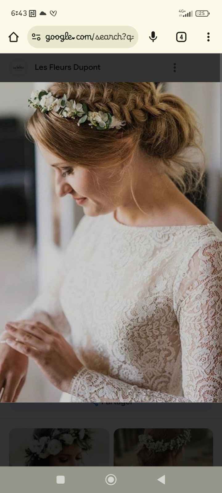 Des exemples de coiffures avec couronne de fleurs? - 4
