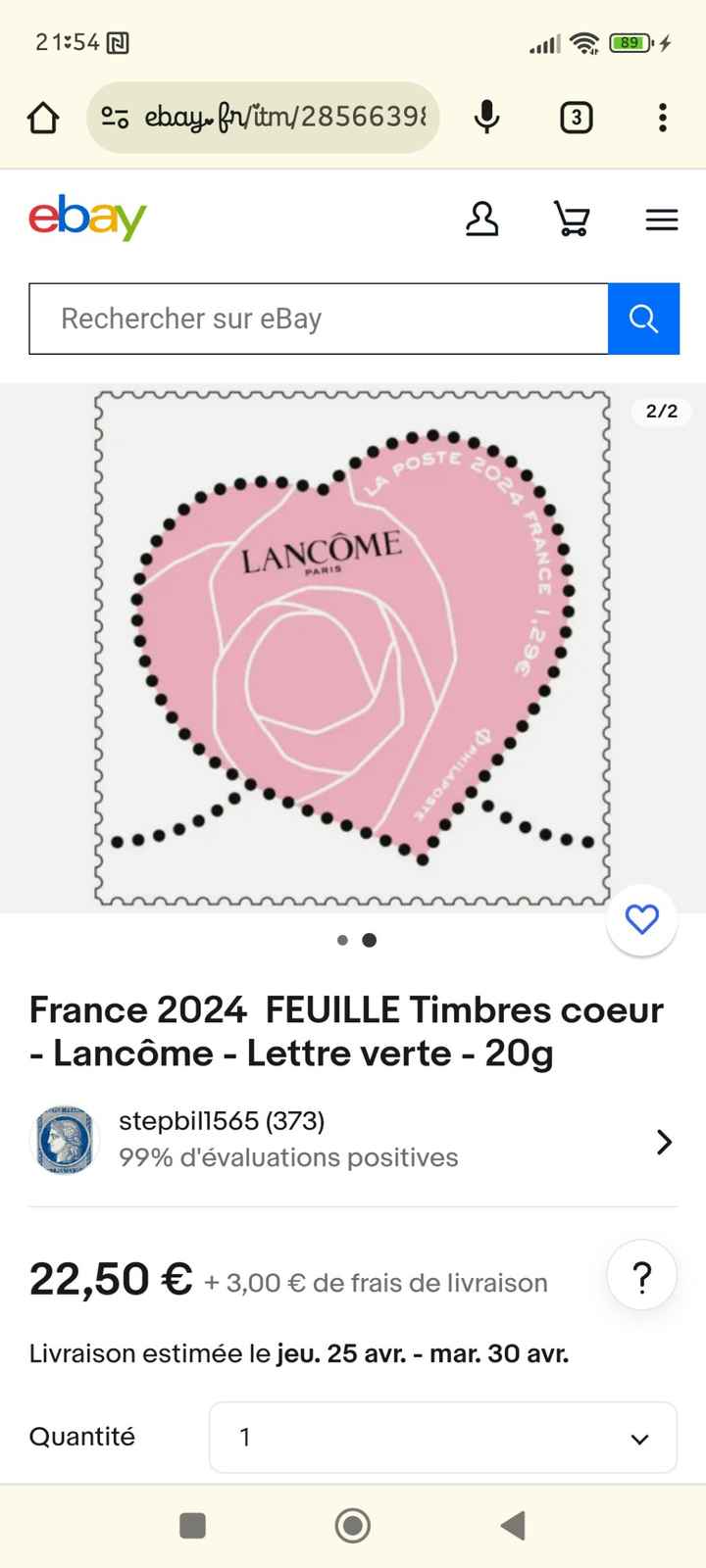Timbre enveloppe faire-part - 1
