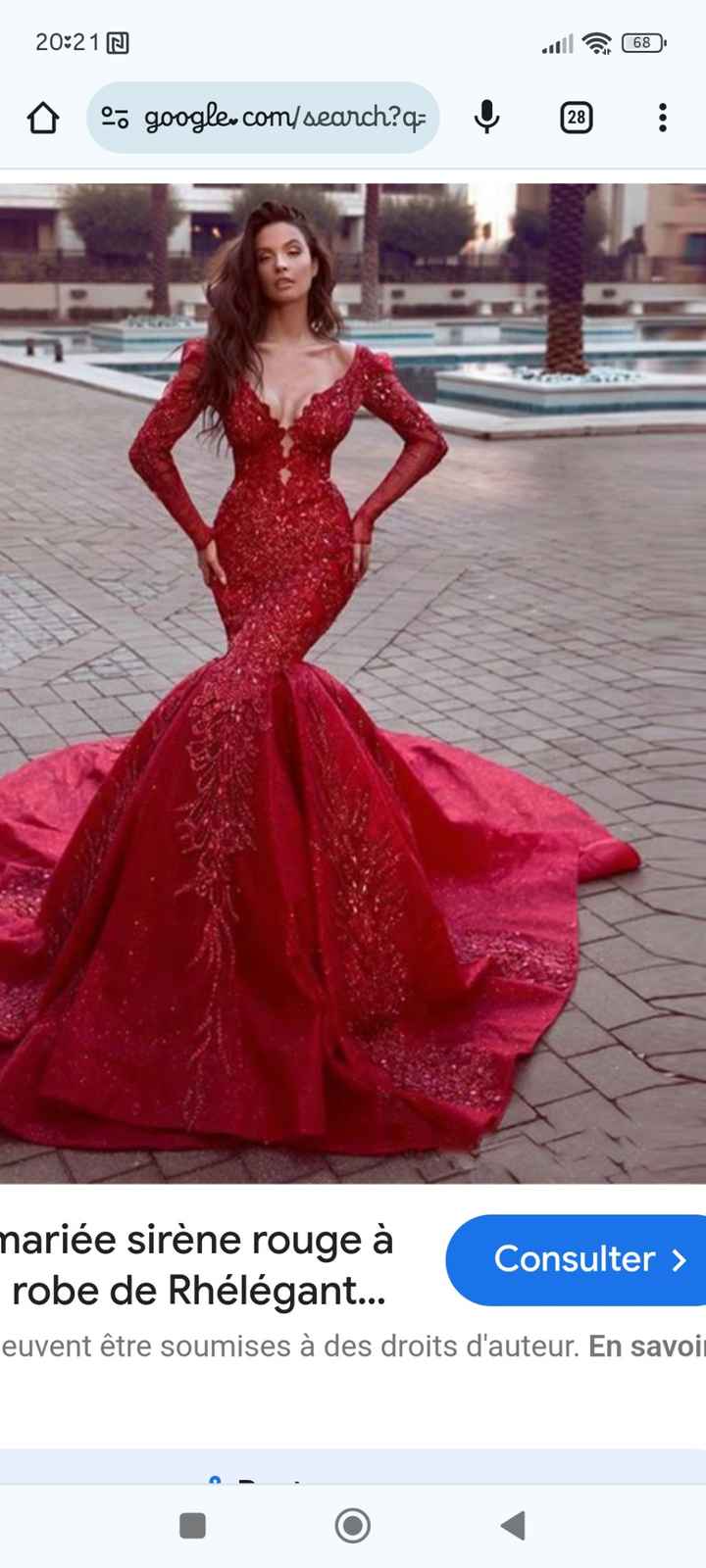 Robe sirène rouge pour mon mariage ? - 1