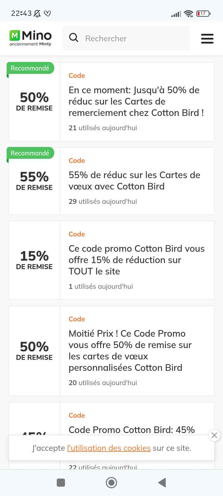 Cotton bird - Code promo - 1