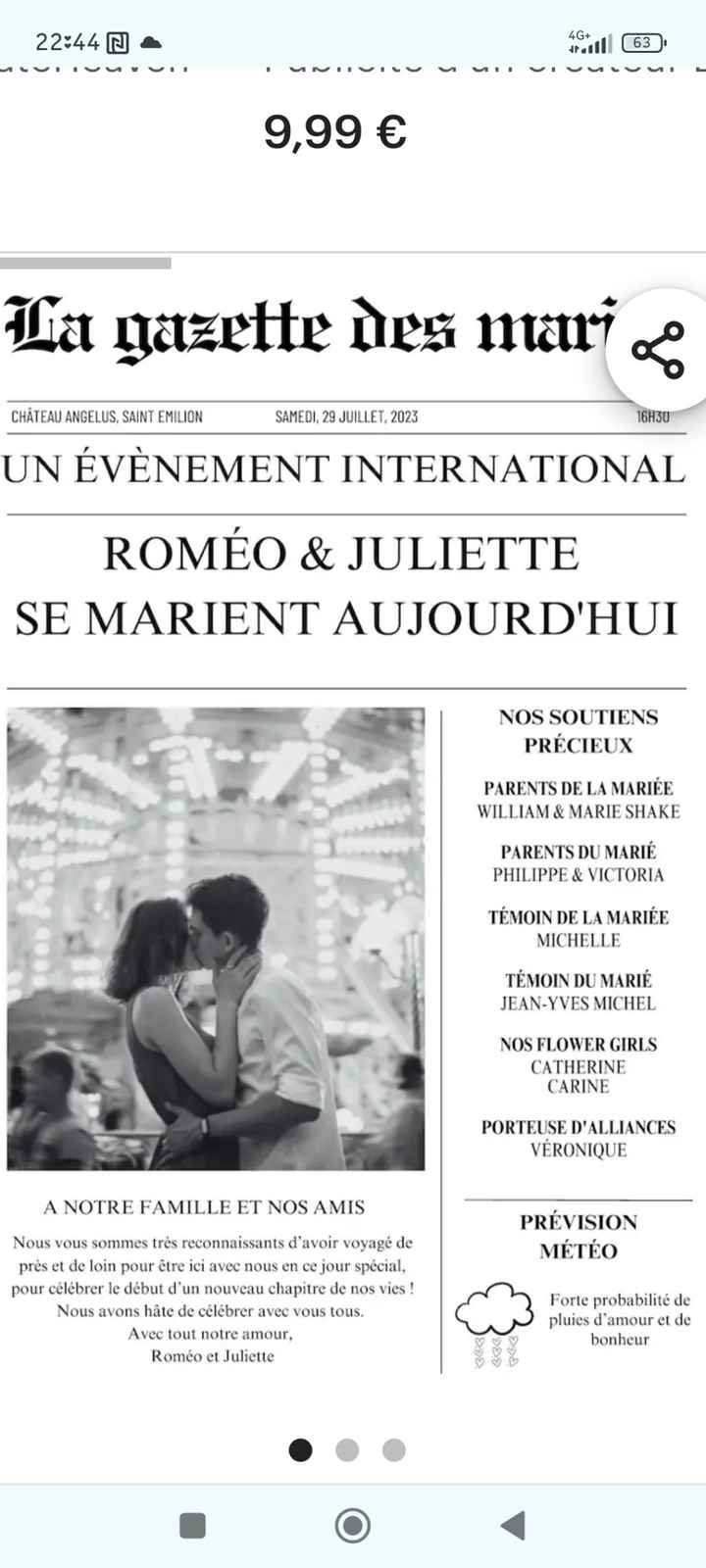 Gazette des mariés. - 2