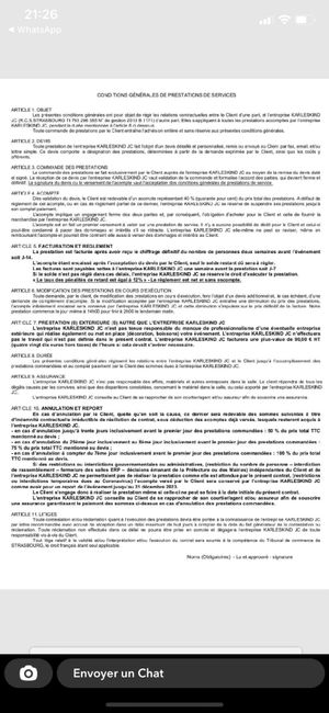 Annulation traiteur 2