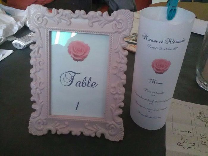 Marque-table + menu