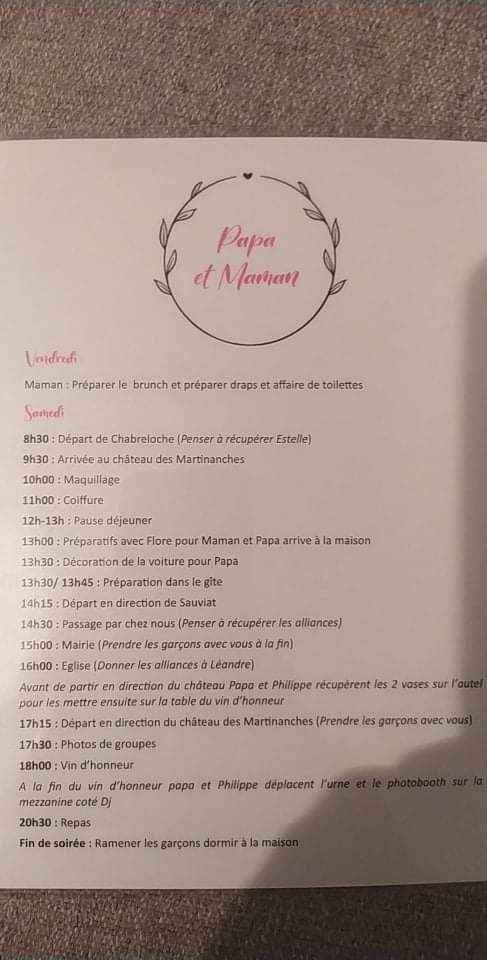 Check liste témoins veille et jour j - 3