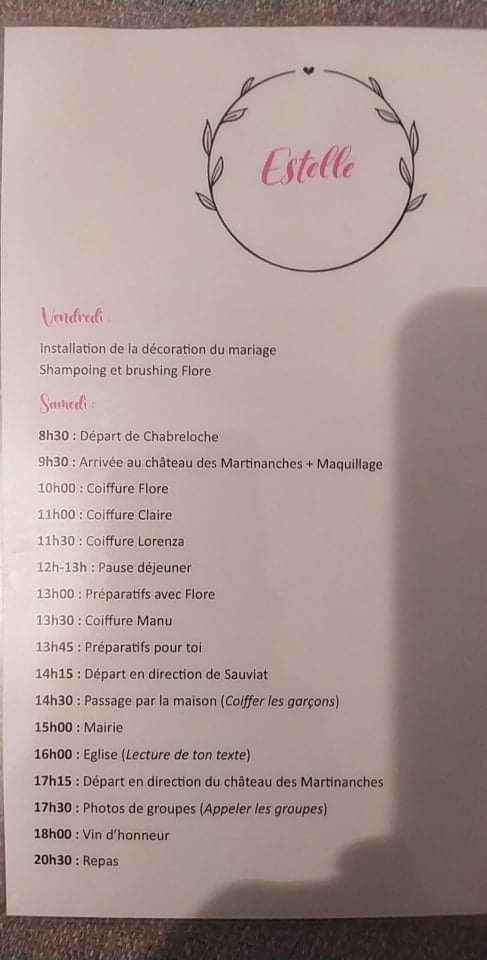 Check liste témoins veille et jour j - 4