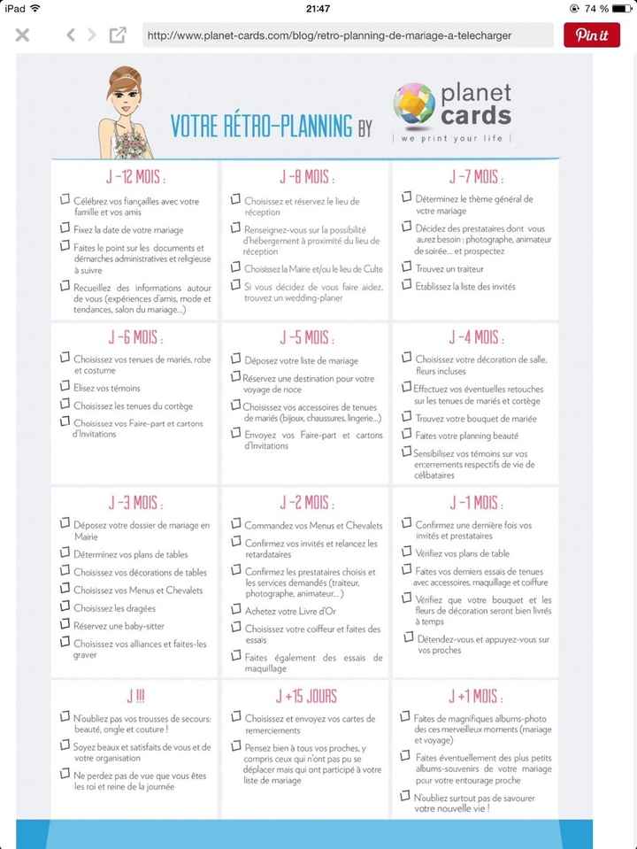 Planning mensuel