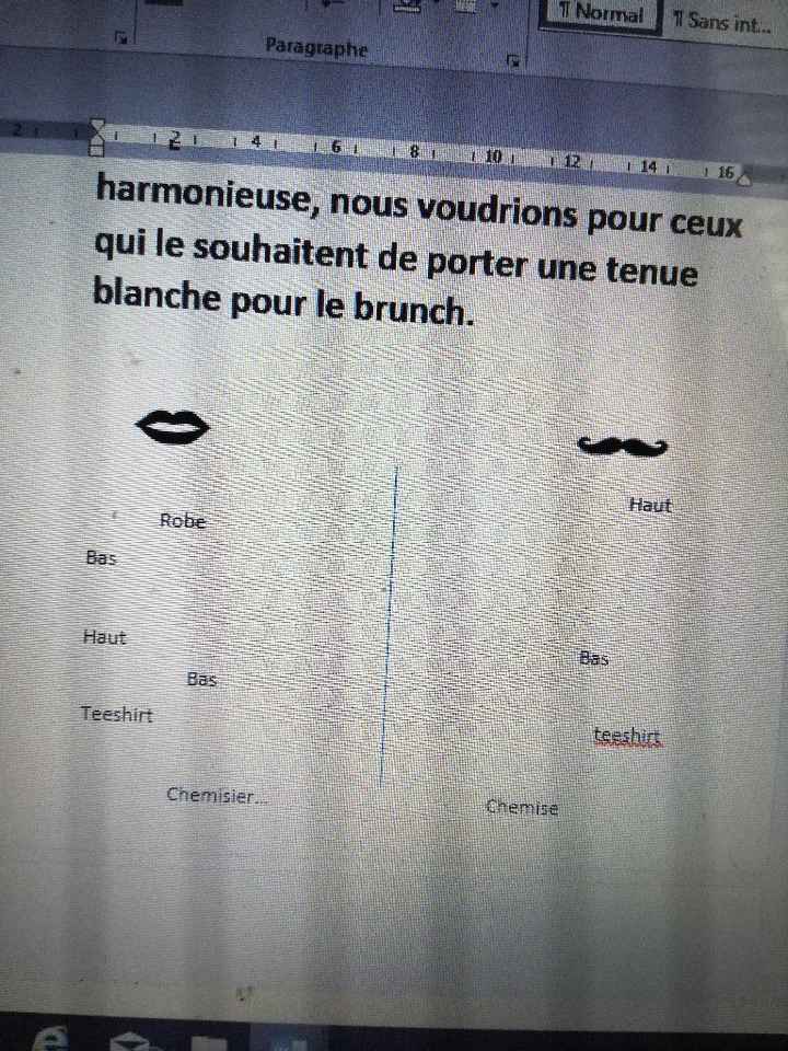 Phrase pour annoncer mon dress- code au brunch 👕👗👚 - 1