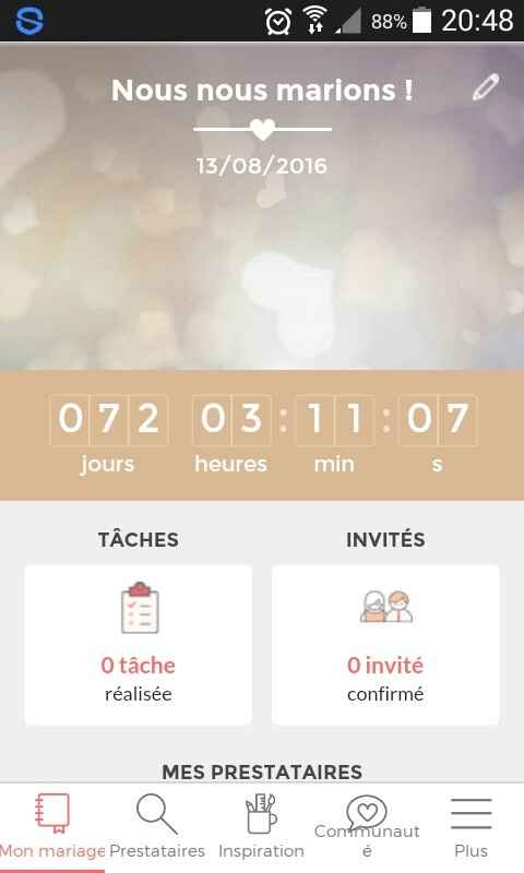 Oú en sont vos compteurs Mariages.net ? - 1