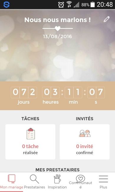 Oú en sont vos compteurs Mariages.net ? - 1